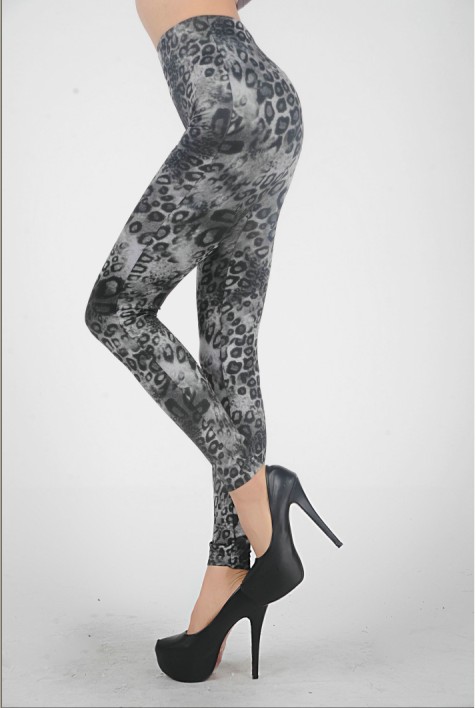 Gray Leopard Leggings